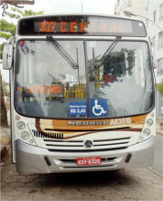 107 bus foto.Abfahrt: Urca - Praia de Botafogo (Strand) - Praia do Flamengo (Strand) - Innenstadt- Av. Pres. Vargas - Central Bahnhof