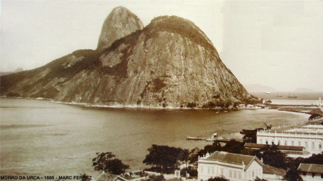 foto do morro da Urca em 1885 - marc ferrez