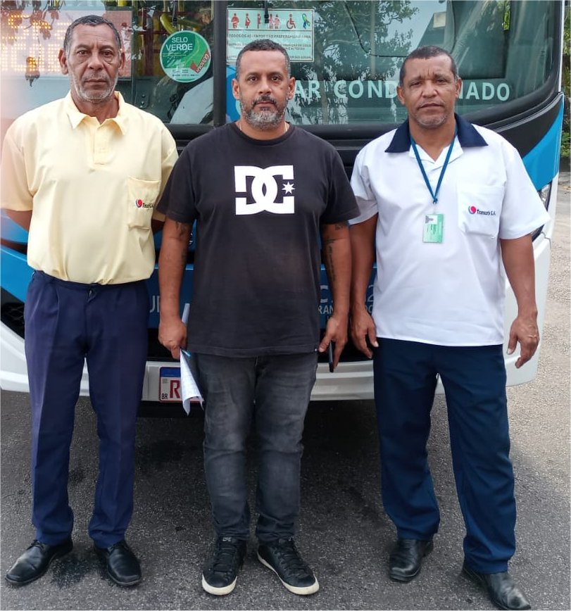 Despachante Joilson, Inspetor Humberto e motorista.
